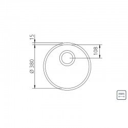 CUBA REDONDA STANDARD ACO INOX 38X14 POLIDO TRAMONTINA