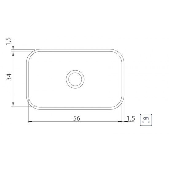 CUBA DE EMBUTIR TRAMONTINA BASIC 56 BL EM AÇO INOX 56X34 CM