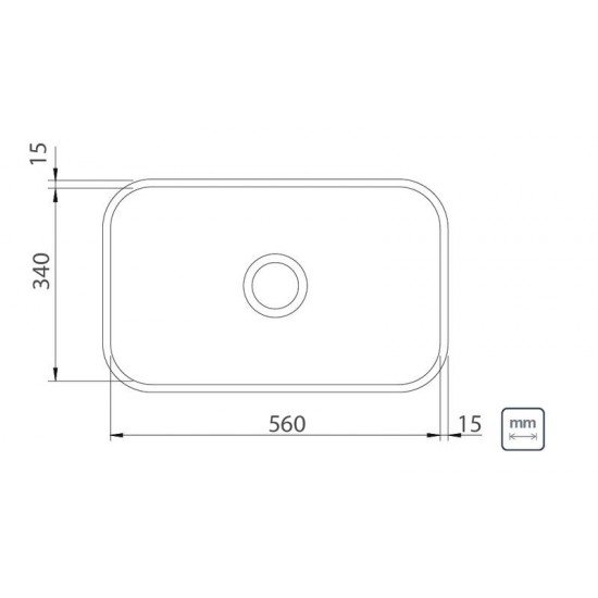 CUBA DE EMBUTIR TRAMONTINA BASIC 56 BL EM AÇO INOX 56X34 CM