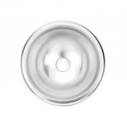 LAVABO REDONDO DE SOBREPOR EM ACO INOX ACETINADO 28CM