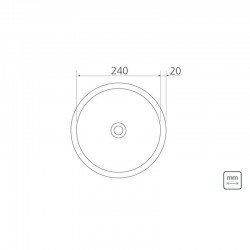 LAVABO REDONDO DE SOBREPOR EM ACO INOX ALTO BRILHO 28CM