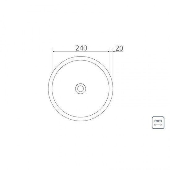 LAVABO REDONDO DE SOBREPOR EM ACO INOX ALTO BRILHO 28CM