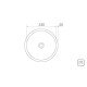 LAVABO REDONDO DE SOBREPOR EM ACO INOX ALTO BRILHO 28CM