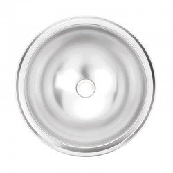 LAVABO REDONDO DE SOBREPOR EM ACO INOX ACETINADO 34CM