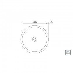 LAVABO REDONDO DE SOBREPOR EM ACO INOX ALTO BRILHO 34CM