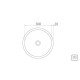 LAVABO REDONDO DE SOBREPOR EM ACO INOX ALTO BRILHO 34CM