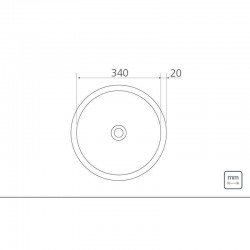 LAVABO REDONDO DE SOBREPOR EM ACO INOX ALTO BRILHO 38CM