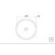 LAVABO REDONDO DE SOBREPOR EM ACO INOX ALTO BRILHO 38CM