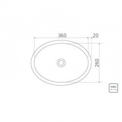 LAVABO OVAL DE SOBREPOR EM ACO INOX ACETINADO 40X30CM