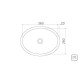 LAVABO OVAL DE SOBREPOR EM ACO INOX ACETINADO 40X30CM