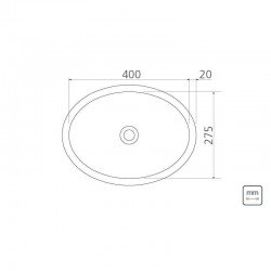 LAVABO OVAL DE SOBREPOR EM ACO INOX ALTO BRILHO 44X31CM