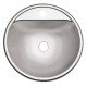 LAVABO SEMICIRCULAR DE SOBREPOR EM ACO INOX ACETINADO 38CM