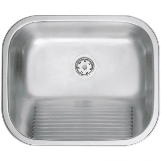 TANQUE DE ENCAIXE EM ACO INOX ACETINADO 50X40CM COM VALVULA