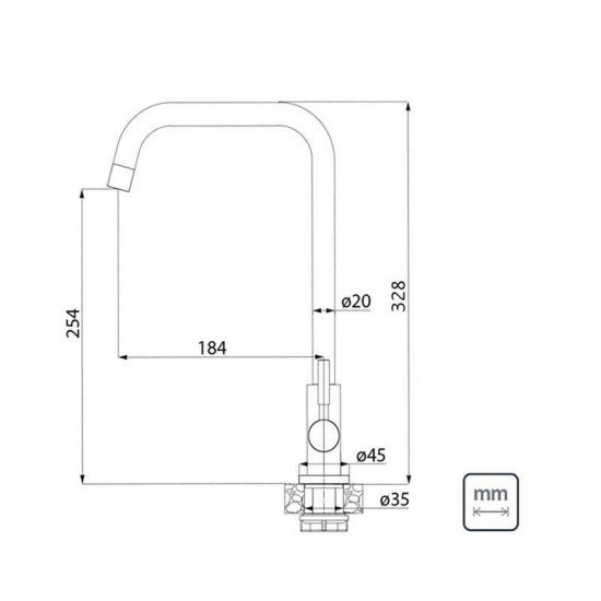 TANQUE DE ENCAIXE EM ACO INOX POLIDO 50X40CM COM VALVULA E TORNEIRA DE BANCADA
