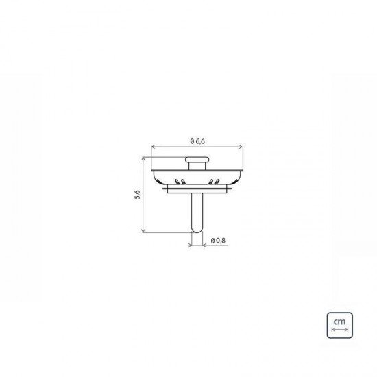TAMPA INOX VALVULA 3 1/2 NEW TRAMONTINA