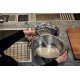 DUCHA MANUAL PARA COZINHA EM AÇO INOX COM EXTENSOR TRAMONTINA