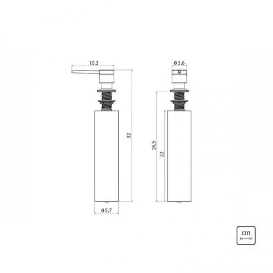 DOSADOR DE SABAO TRAMONTINA EM ACO INOX COM RECIPIENTE PLASTICO 500 ML