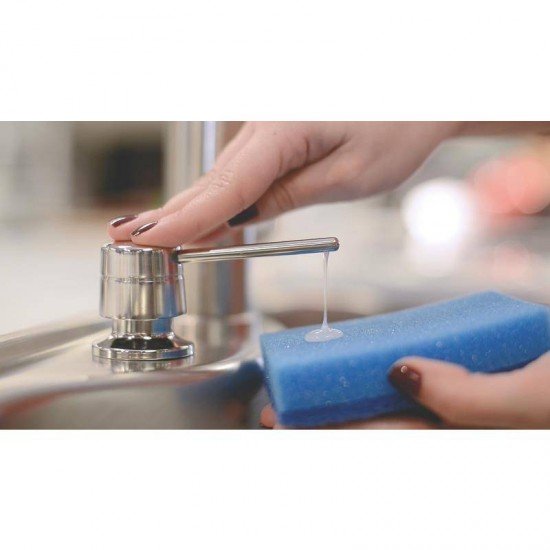 DOSADOR DE SABAO TRAMONTINA EM ACO INOX COM RECIPIENTE PLASTICO 500 ML