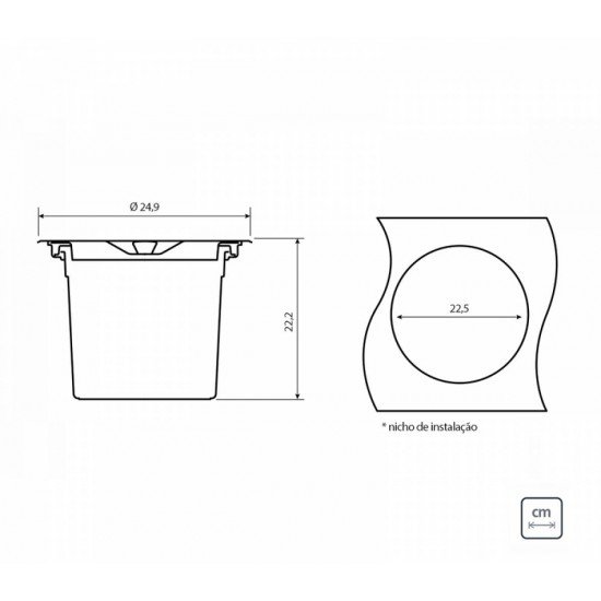 LIXEIRA DE EMBUTIR TRAMONTINA EM ACO INOX COM BALDE PLASTICO 5 LITROS TRAMONTINA