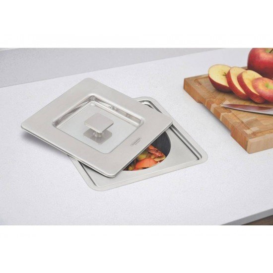 LIXEIRA INOX EMBUT CLEAN SQUARE 5L TRAMONTINA