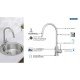 TORNEIRA MISTURADORA INOX MONOCOMANDO ARKO