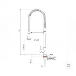 TORNEIRA MISTURADORA INOX GOURMET SELEC.PLUS