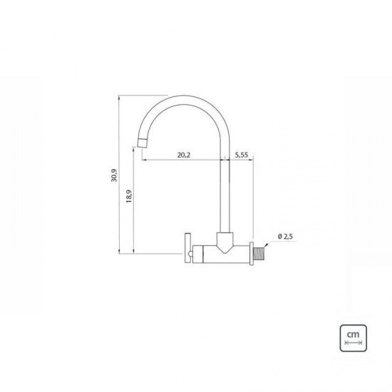 TORNEIRA DE PAREDE ARKO WALL TRAMONTINA EM ACO INOX