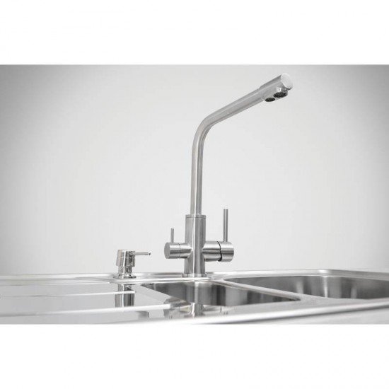 MISTURADOR MONOCOMANDO TRAMONTINA EM ACO INOX COM BICA PARA AGUA FILTRADA MONDE FILTER