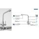 MISTURADOR MONOCOMANDO TRAMONTINA EM ACO INOX COM BICA PARA AGUA FILTRADA MONDE FILTER