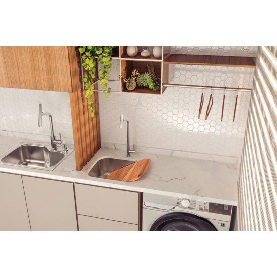 MISTURADOR MONOCOMANDO TRAMONTINA VERSA EM AÇO INOX COM BICA ARTICULADA