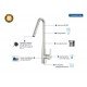 MISTURADOR MONOCOMANDO TRAMONTINA GRACEFUL EM AÇO INOX