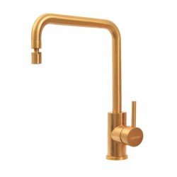 MISTURADOR MONOCOMANDO ANGOLARE EM AÇO INOX GOLD COM BICA ARTICULADA COM REVESTIMENTO PVD TRAMONTINA
