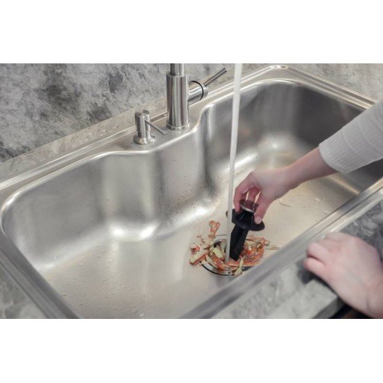 TRITURADOR DE RESÍDUOS ALIMENTARES PARA CUBAS OU PIAS COM FURAÇÃO PARA VÁLVULA DE 4 1/2 COM POTÊNCIA DE 0,75 HP TRAMONTINA