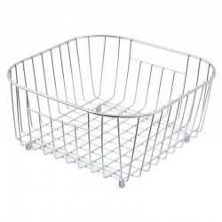 CESTA AUXILIAR TRAMONTINA QUADRADA EM ARAME CROMADO PARA CUBAS E PIAS 31,5X30,8CM