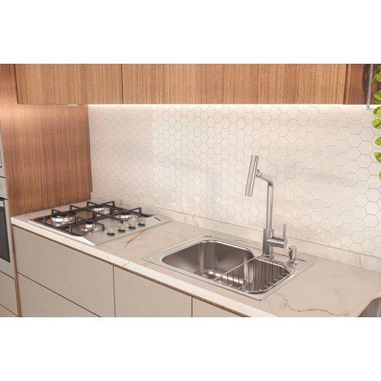 CESTA ARAMADA PARA CUBAS DE SOBREPOR E UNDERMOUNT MORGANA COMPACT 48 FX EM AÇO INOX TRAMONTINA