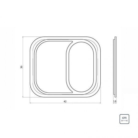TABUA PARA CUBAS E PIAS DE COZINHA TRAMONTINA EM MADEIRA 42X36CM