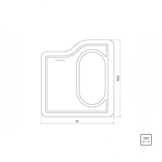 TABUA PARA CUBAS DE SOBREPOR MORGANA TRAMONTINA EM MADEIRA 43,5X41CM
