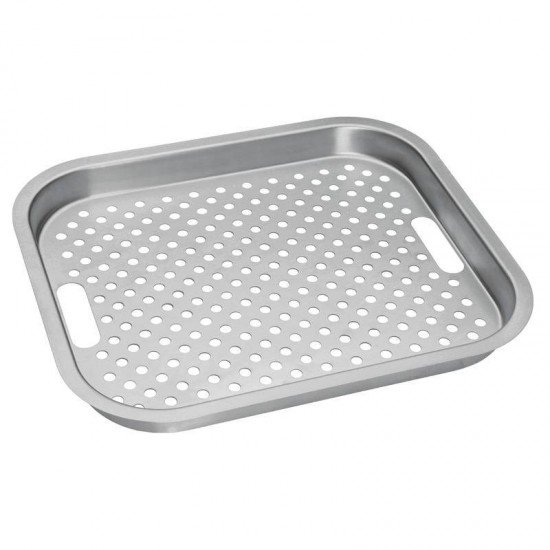 BANDEJA PERFURADA TRAMONTINA EM ACO INOX PARA PIAS E CUBAS 41X35CM