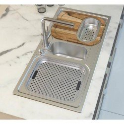 BANDEJA PERFURADA TRAMONTINA EM ACO INOX PARA PIAS E CUBAS 42X36CM