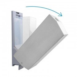 DISPENSER EM ACO INOX PARA SABAO LIQUIDO E ALCOOL GEL