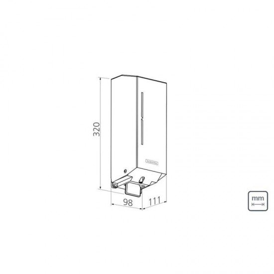 DISPENSER EM ACO INOX PARA SABAO LIQUIDO E ALCOOL GEL
