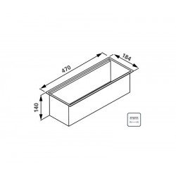 CANAL ORGANIZADOR  PARA SOBREPOR  AÇO INOX COM ACABAMENTO SCOTCH BRITE 45X18 CM TRAMONTINA