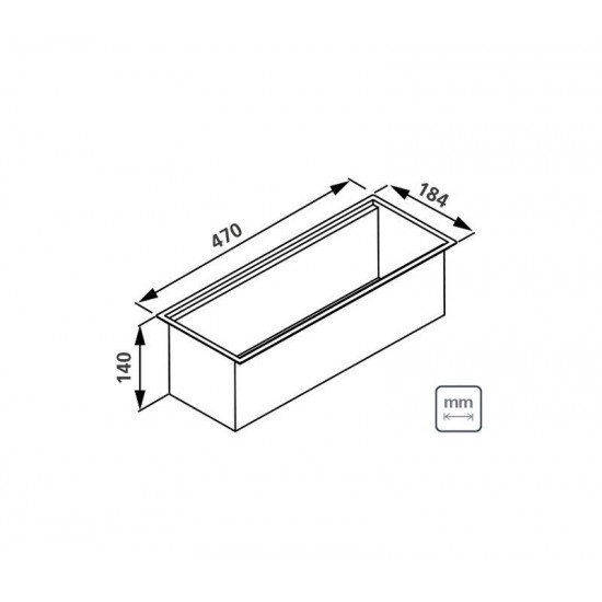 CANAL ORGANIZADOR  PARA SOBREPOR  AÇO INOX COM ACABAMENTO SCOTCH BRITE 45X18 CM TRAMONTINA
