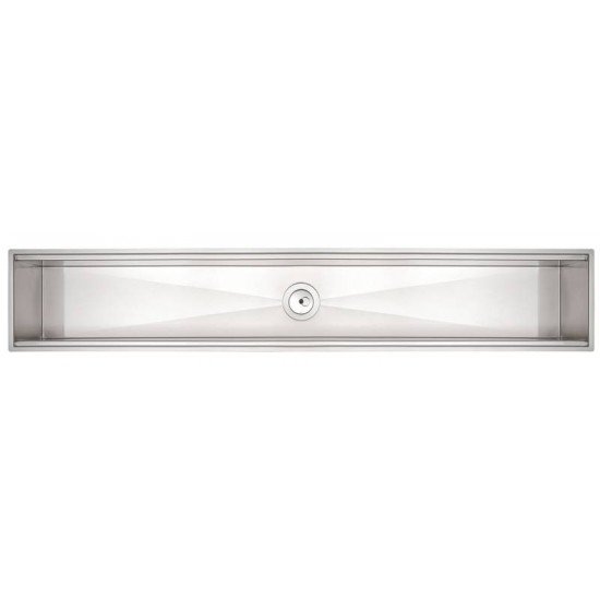CANAL ORGANIZADOR   PARA SOBREPOR EM ACO INOX COM ACABAMENTO SCOTCH BRITE 105X18 CM TRAMONTINA