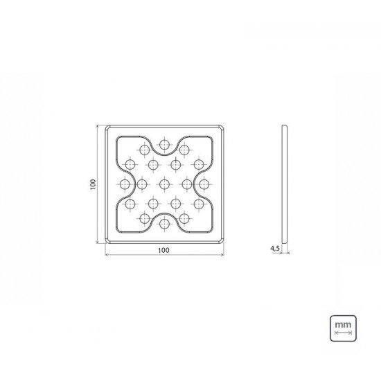 RALO QUADRADO ACO INOX 100X100MM AC TRAMONTINA