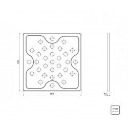 KIT 12 UNI RALO QUADRADO ACO INOX304 150X150MM TRAMONTINA