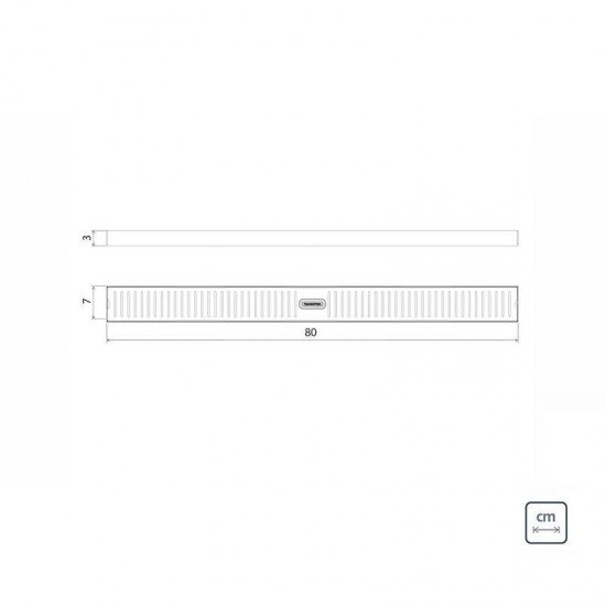 RALO LINEAR TRAMONTINA EM ACO INOX 80X7CM