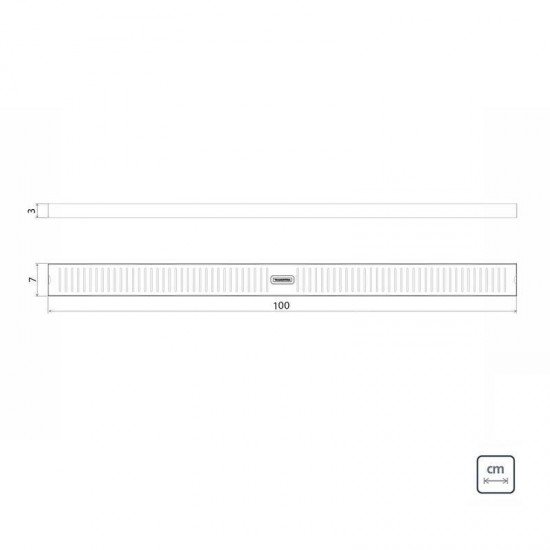 RALO LINEAR TRAMONTINA EM ACO INOX 100X7CM