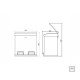 LIXEIRA RETANGULAR PEDAL TRAMONTINA DUPLA ACO INOX ACABAMENTO SCOTCH BRITE E BALDE INTERNO REMOVIVEL