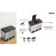 LIXEIRA RETANGULAR PEDAL TRAMONTINA DUPLA EM ACO INOX SCOTCH BRITE E BALDE INTERNO REMOVIVEL 3X15L